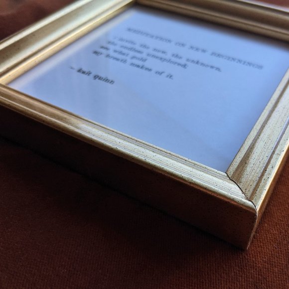Meditation Poem in Gold Frame - Picture 5 of 5